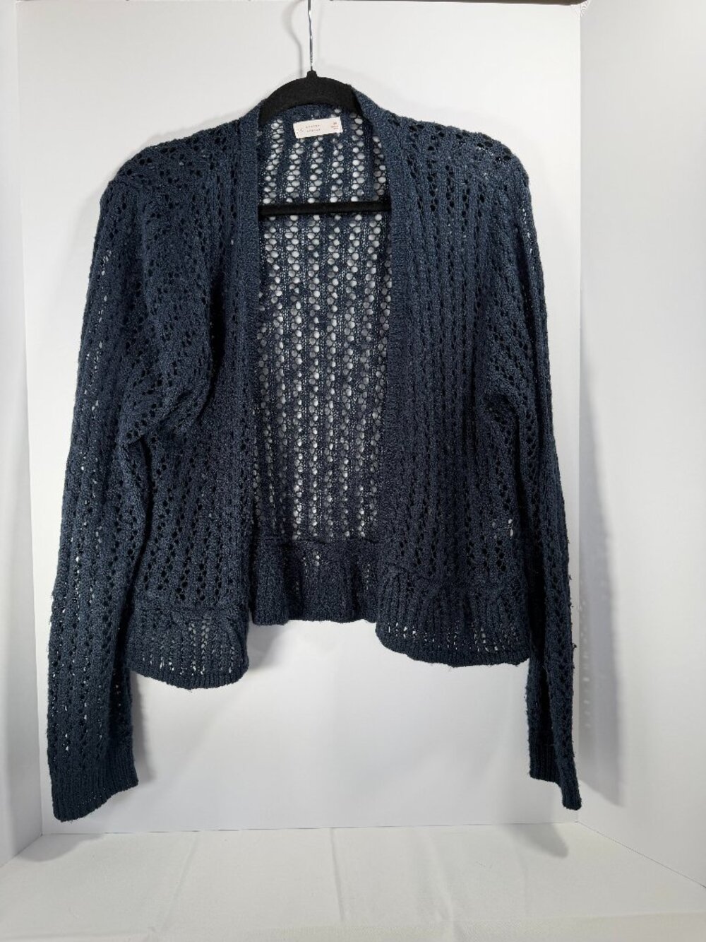 LC Lauren Conrad Navy Open-Knit Cardigan